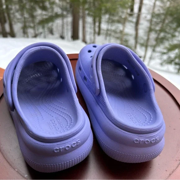 Crocs Kids Platform Clogs Lavender Purple | Size J1 | Jellyfish Charm - Picture 5 of 10
